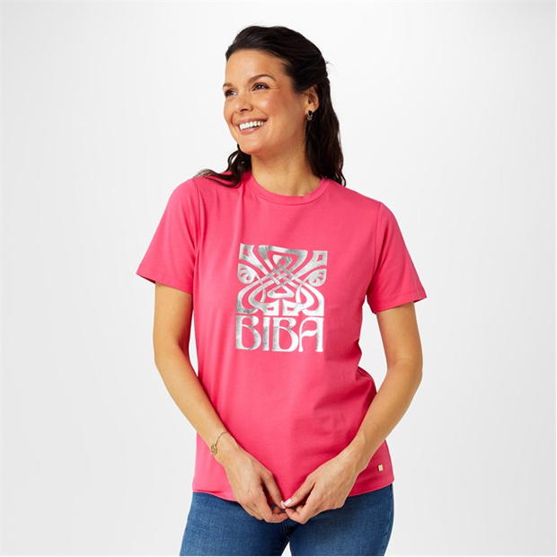 Tricou cu logo Biba -Shirt roz