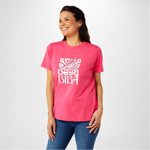 Tricou cu logo Biba -Shirt roz