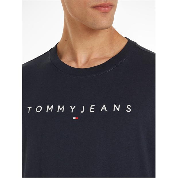 Tricou cu logo Blugi Tommy TJM REG LINEAR EXT inchis bleumarin