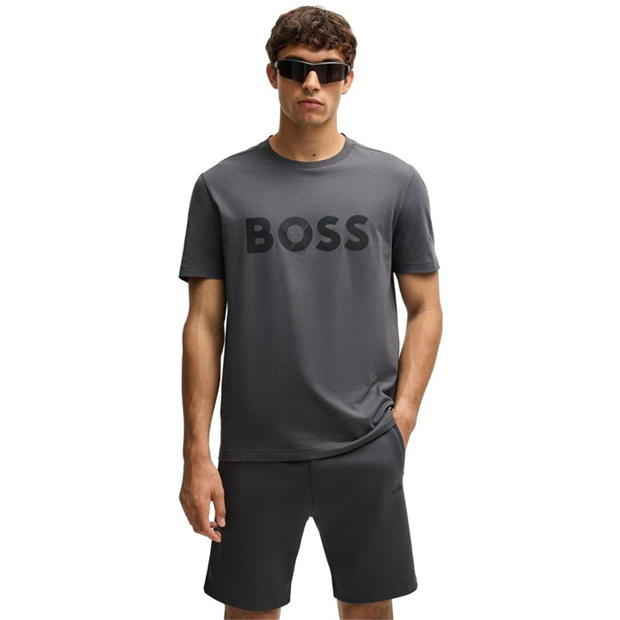 Tricou cu logo Boss Boss 10269604 01 inchis gri