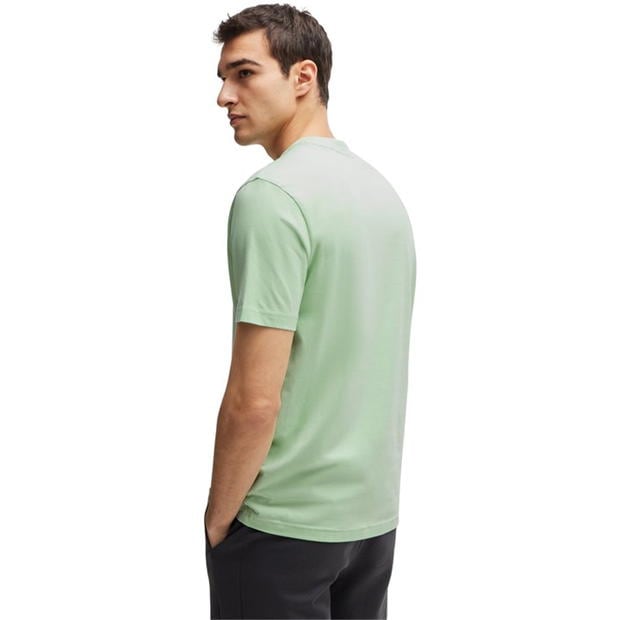 Tricou cu logo Boss Crew -Shirt open verde