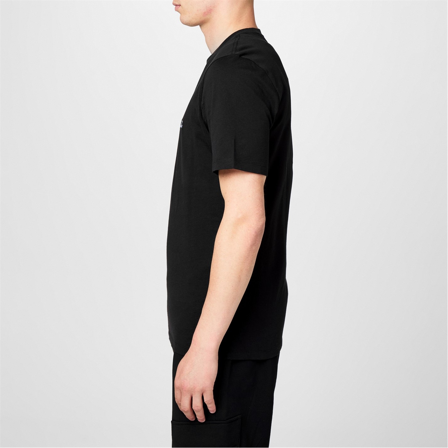 Tricou cu logo CP COMPANY Embroidered -Shirt negru