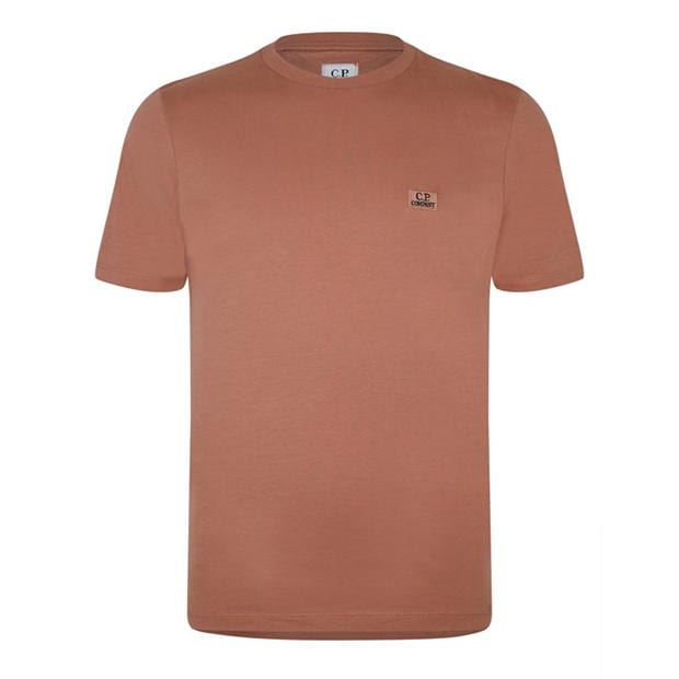 Tricou cu logo CP COMPANY Embroidered -Shirt rosu wood