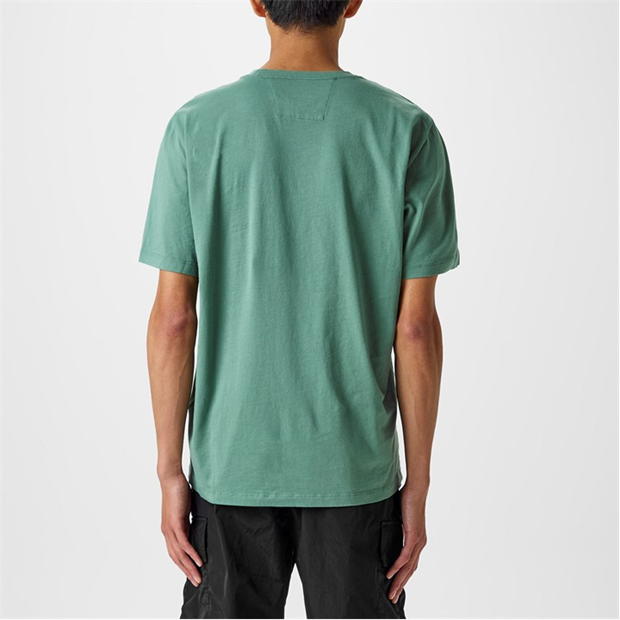 Tricou cu logo CP COMPANY Embroidered -Shirt verde bay