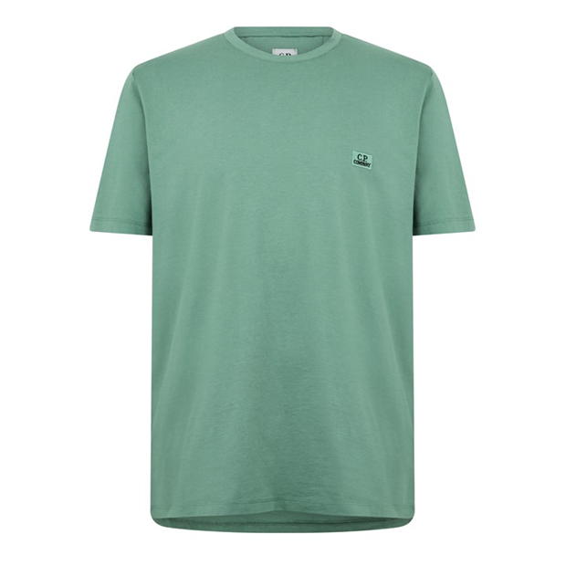 Tricou cu logo CP COMPANY Embroidered -Shirt verde bay