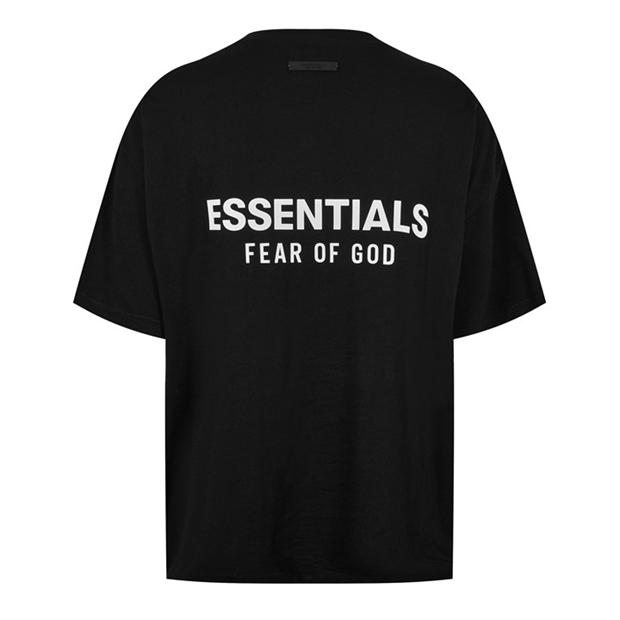 Tricou cu logo FEAR OF GOD ESSENTIALS FGE Back pentru barbati negru