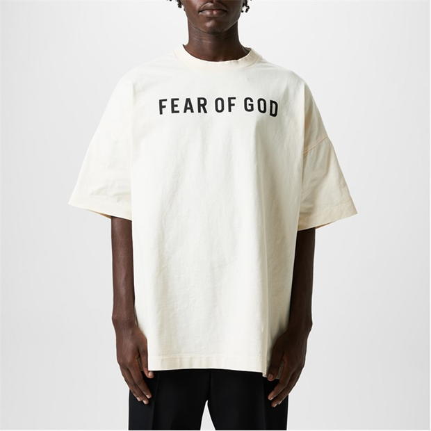 Tricou cu logo FEAR OF GOD -Shirt crem