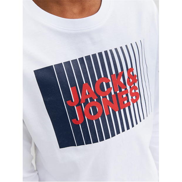 Tricou cu logo Jack and Jones Corp pentru copii alb