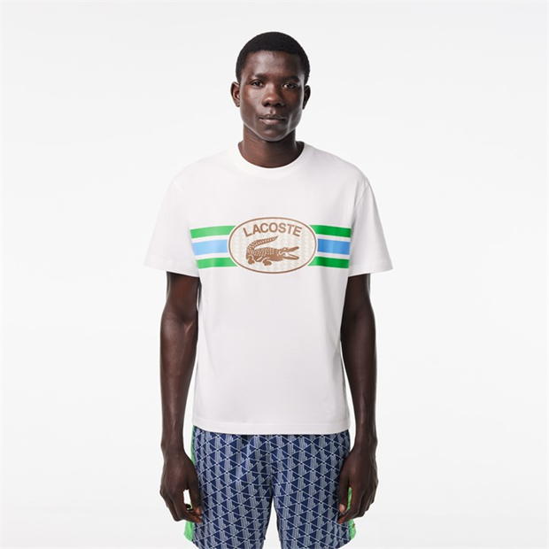 Tricou cu logo Lacoste Lacoste alb sorrel