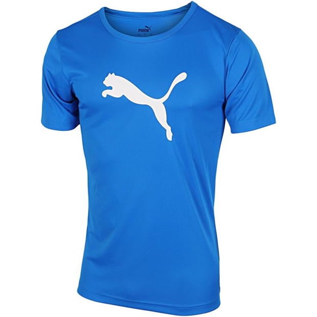 Tricou cu logo Puma galben albastru l