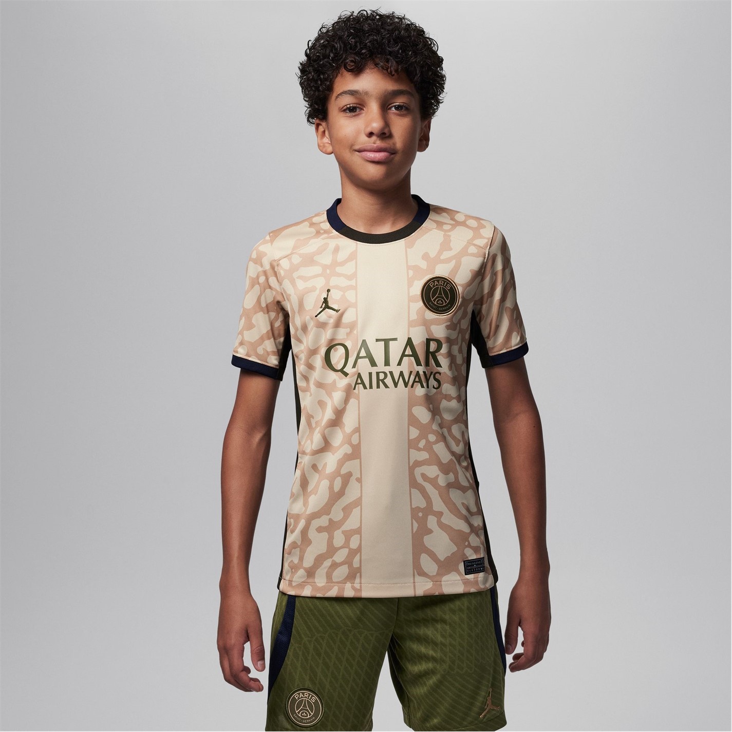 Tricou de joc Nike Paris Saint-Germain x Jordan Fourth Vapor 2023 2024 Juniors