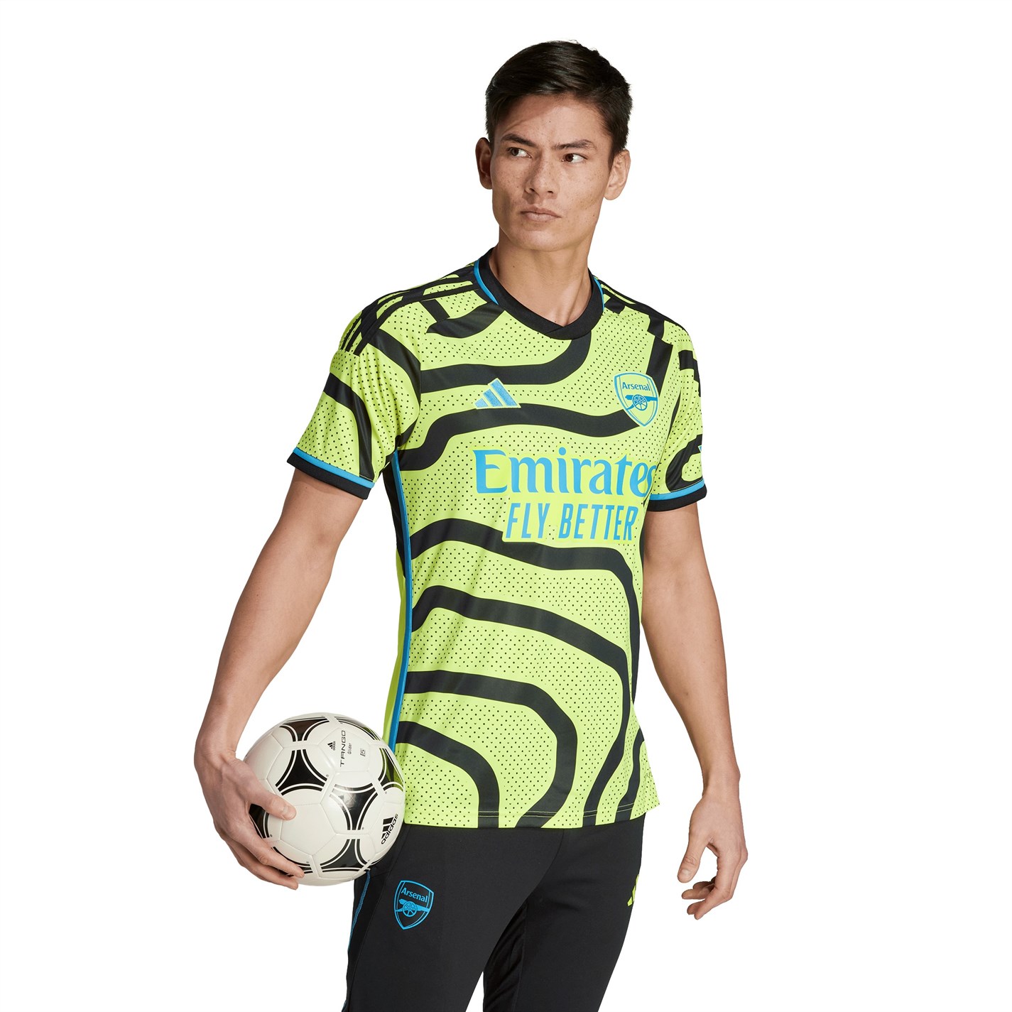 Tricou Deplasare adidas Arsenal 2023 2024 pentru adulti galben negru