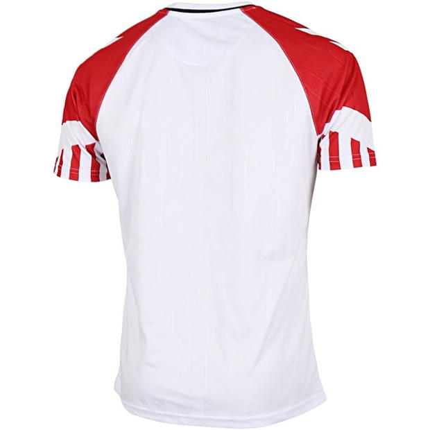 Tricou Deplasare Hummel Denmark 2023 pentru adulti alb rosu