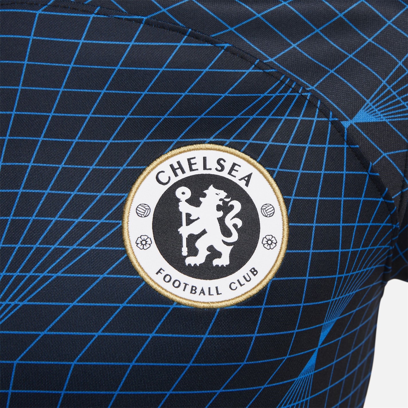 Tricou Deplasare Nike Chelsea 2023 2024 pentru adulti albastru auriu alb