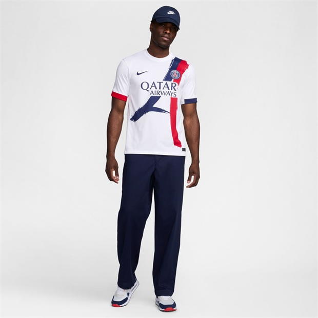 Tricou Deplasare Nike Paris Saint-Germain 2024 2025 pentru adulti alb