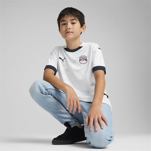 Tricou Deplasare Puma Egipt 2025 Juniors alb bej