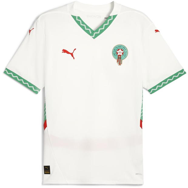 Tricou Deplasare Puma Morocco 2025 pentru adulti alb verde