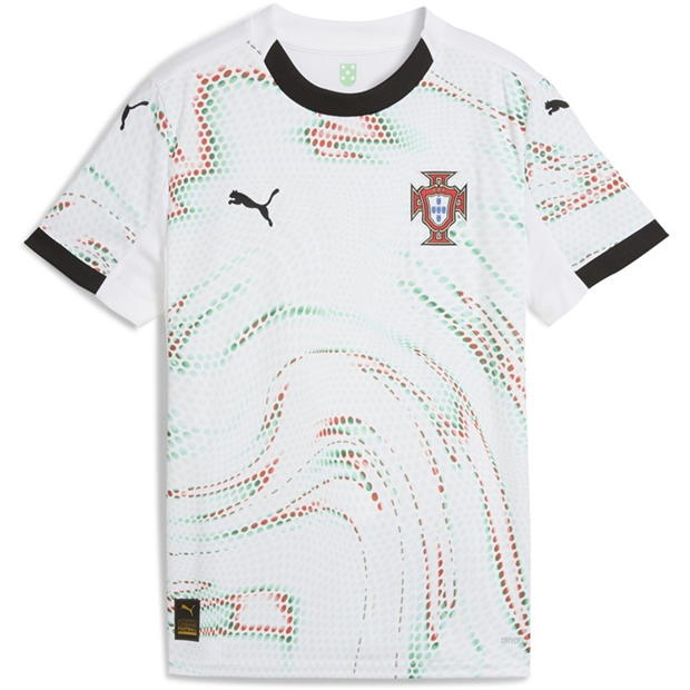 Tricou Deplasare Puma Portugalia 2025 Juniors alb negru