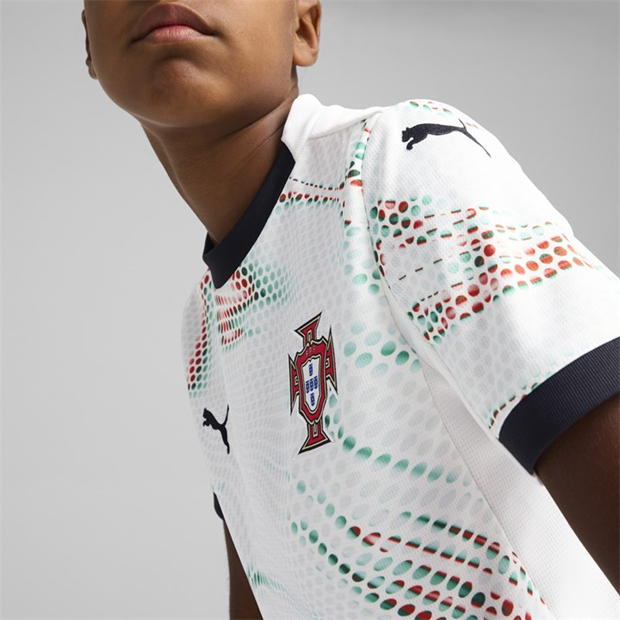 Tricou Deplasare Puma Portugalia 2025 Juniors alb negru