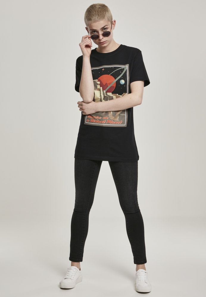 Distant Planet Tee pentru Femei negru Mister Tee