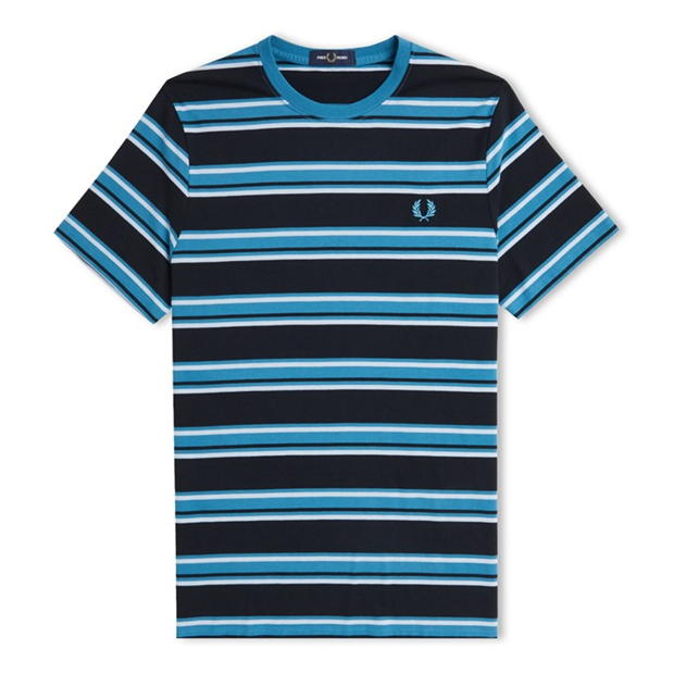 Tricou dungi Fred Perry Fred barbati negru gri v18