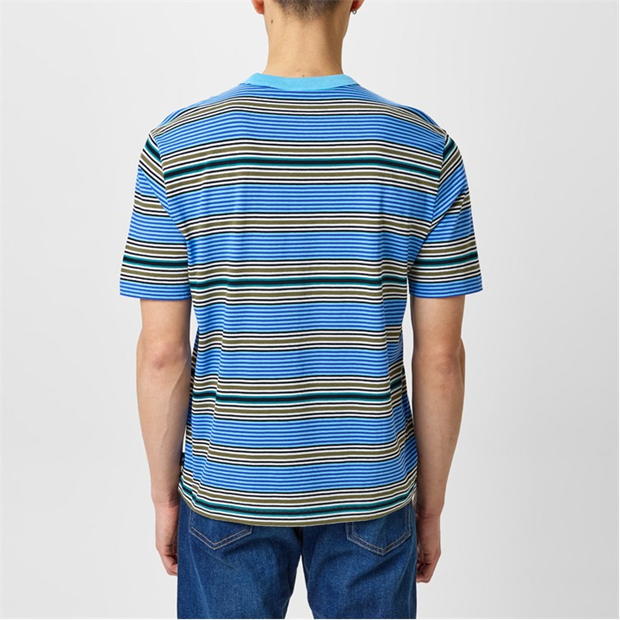 Tricou dungi PS Paul Smith Crew pentru barbati albastru