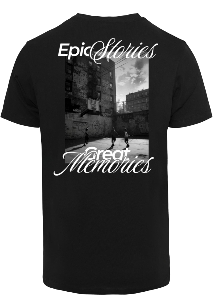 Tricou Epic Stories Great Memories negru Mister Tee