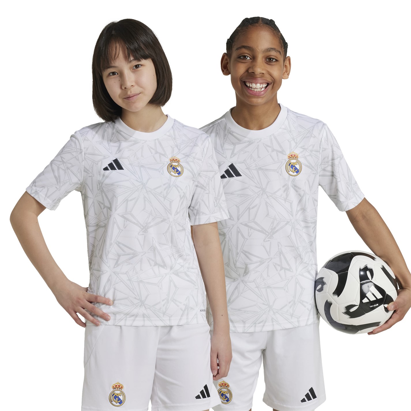 Tricou fotbal adidas Real Madrid 2024 2025 Juniors alb