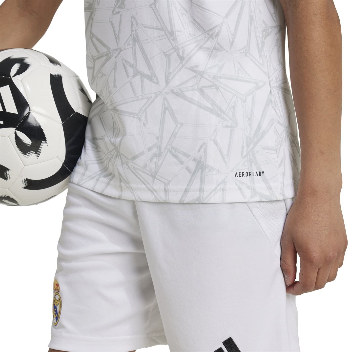 Tricou fotbal adidas Real Madrid 2024 2025 Juniors alb