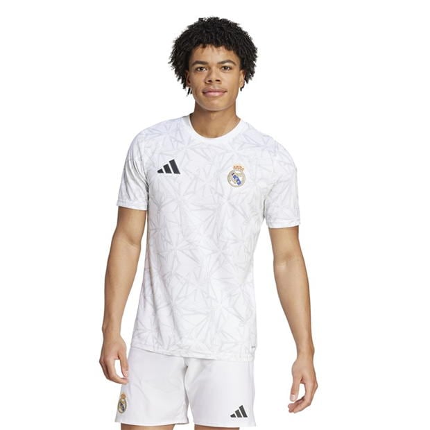 Tricou fotbal adidas Real Madrid 2024 2025 pentru adulti alb