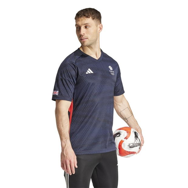 Tricou fotbal adidas Team GB pentru adulti legend albastru