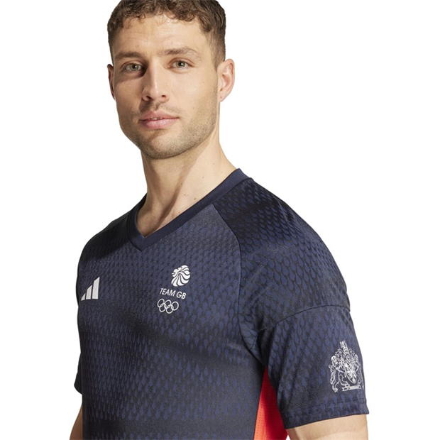 Tricou fotbal adidas Team GB pentru adulti legend albastru