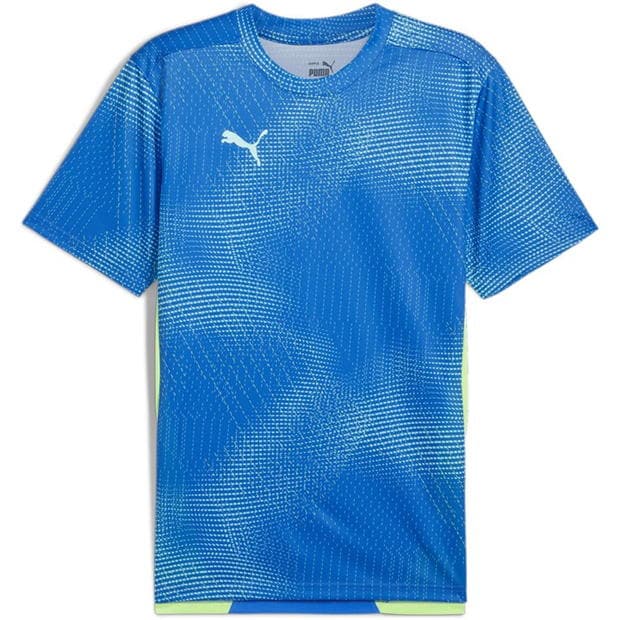 Tricou fotbal Finala Puma barbati albastru verde lime