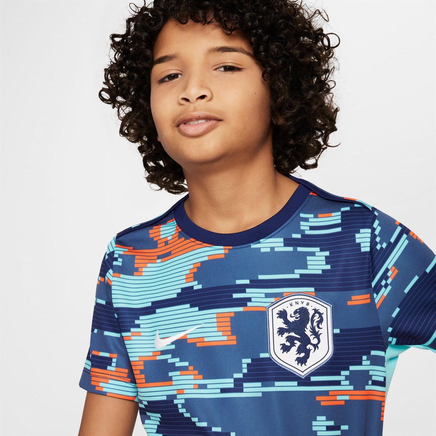 Tricou fotbal Nike Netherlands Academy Pro 2024 Juniors albastru