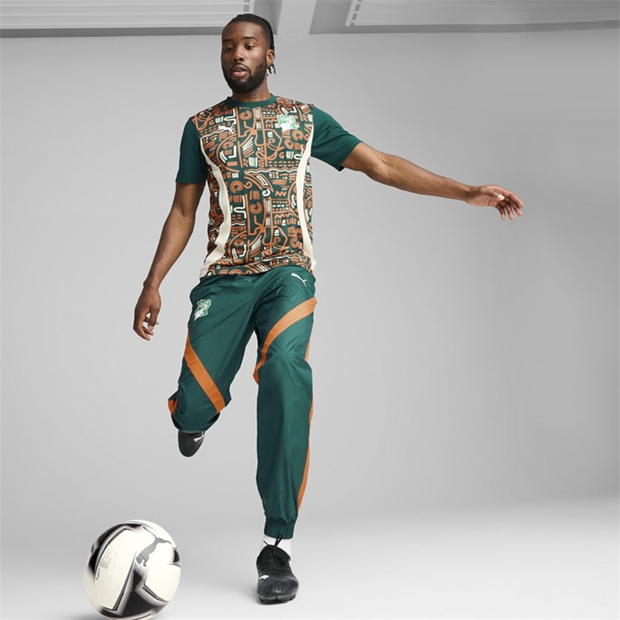 Tricou fotbal Puma Ivory Coast 2025 pentru adulti myrtle portocaliu