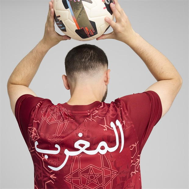 Tricou fotbal Puma Morocco 2025 pentru adulti rosu verde