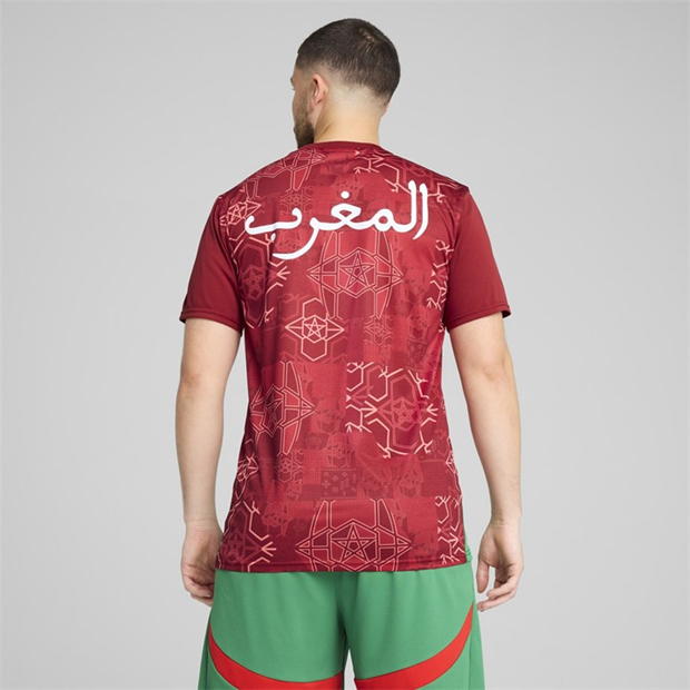 Tricou fotbal Puma Morocco 2025 pentru adulti rosu verde