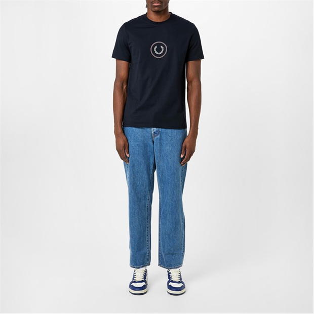 Tricou Fred Perry Branding bleumarin