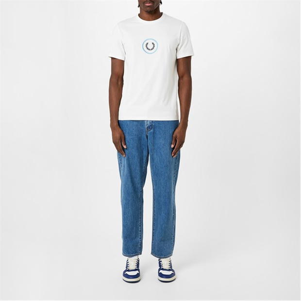 Tricou Fred Perry Branding snow alb