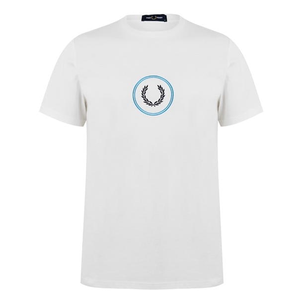 Tricou Fred Perry Branding snow alb