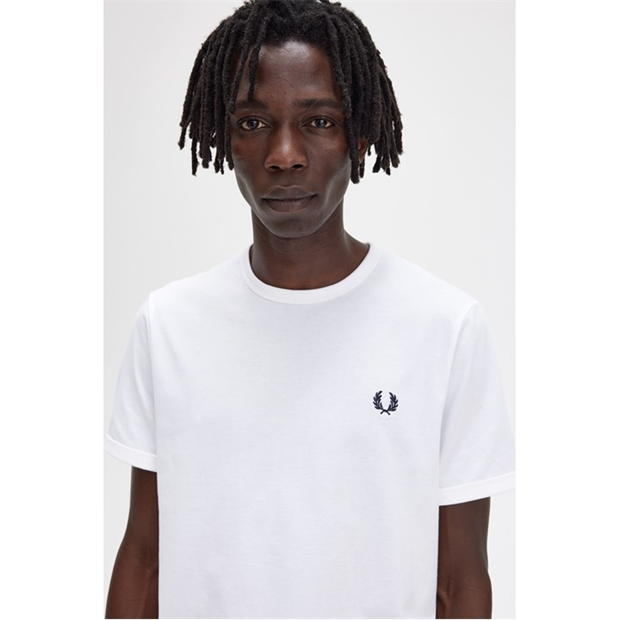 Tricou Fred Perry Ringer alb