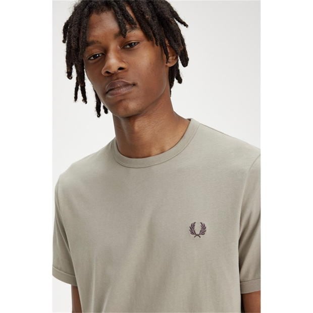 Tricou Fred Perry Ringer warm gri u84