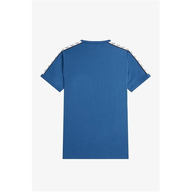 Tricou Fred Perry Taped Ringer albastru