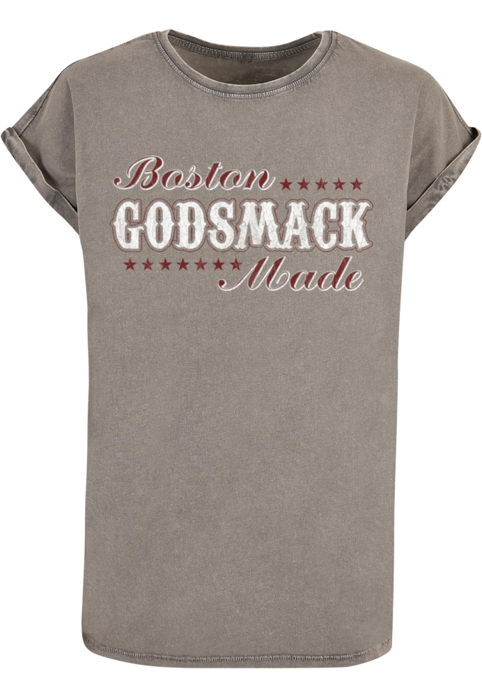 Tricou Godsmack - Boston Made Acid Washed pentru Femei gri Merchcode