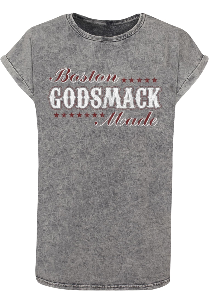 Tricou Godsmack - Boston Made Acid Washed pentru Femei gri negru Merchcode