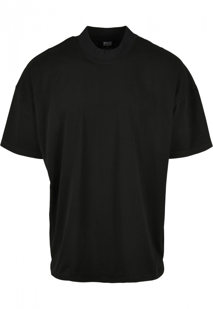 Tricou guler inalt supradimensionat negru Urban Classics