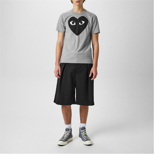 Tricou imprimat COMME DES GARCONS PLAY Heart -Shirt gri