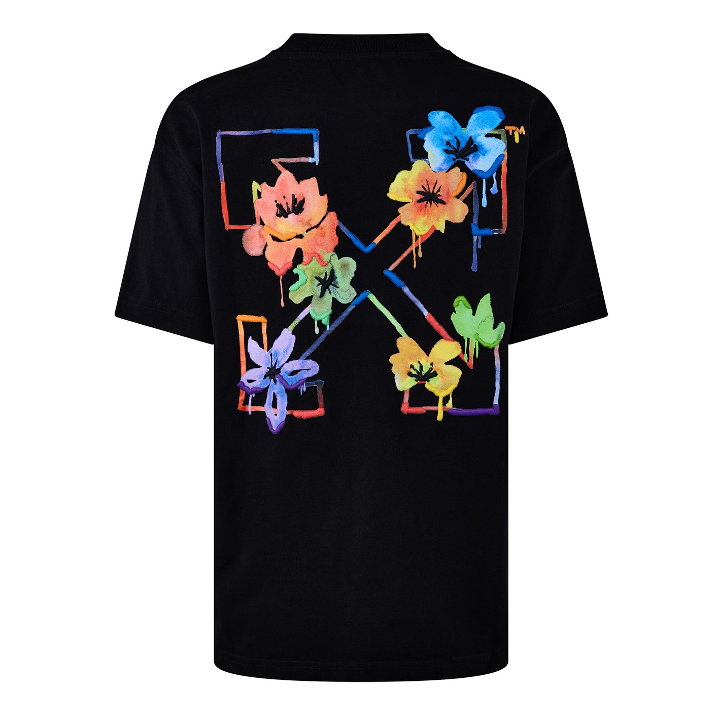 Tricou imprimeu floral OFF alb Off femei negru