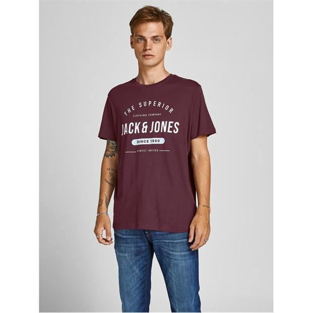 Tricou Jack and Jones 5-. maneca scurta pentru Barbati alb gri visiniu kaki bleumarin