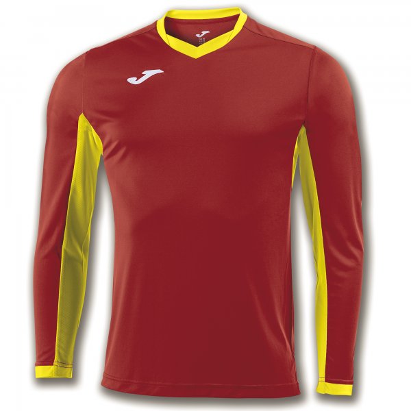 Tricou Joma Champion Iv rosu-galben cu maneca lunga